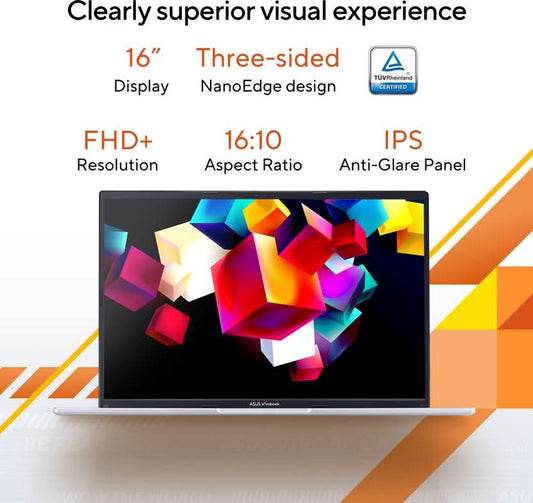 ASUS VIVOBOOK 16 AMD RYZEN 7 OCTA CORE 7730U - (16 GB/512 GB SSD/WINDOWS 11 HOME) M1605YA-MB742WS LAPTOP (16 INCH, COOL SILVER, 1.88 KG, WITH MS OFFICE)