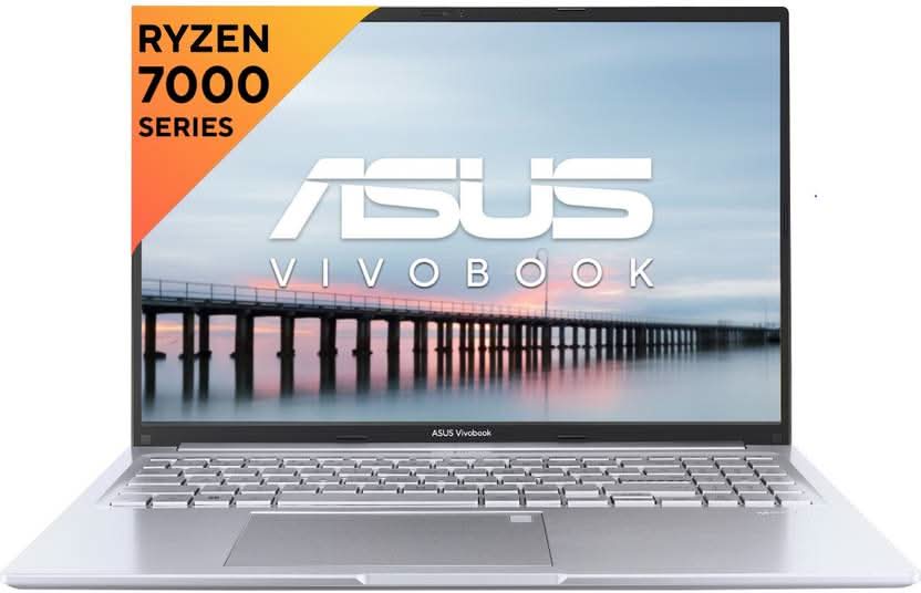 ASUS VIVOBOOK 16 AMD RYZEN 7 OCTA CORE 7730U - (16 GB/512 GB SSD/WINDOWS 11 HOME) M1605YA-MB742WS LAPTOP (16 INCH, COOL SILVER, 1.88 KG, WITH MS OFFICE)