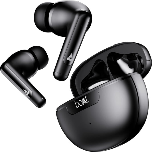 Boat Airdopes 161 ANC Active Noise Cancellation Bluetooth Earbuds (Black)