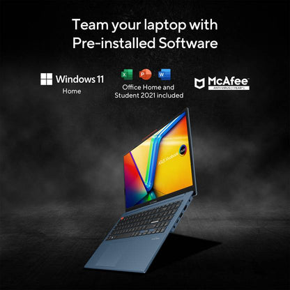 ASUS VIVOBOOK S 15 OLED INTEL CORE I9 13TH GEN 13900H - (16 GB/512 GB SSD/WINDOWS 11 HOME) S5504VA-MA941WS THIN AND LIGHT LAPTOP (15.6 INCH, SOLAR BLUE, 1.70 KG, WITH MS OFFICE)