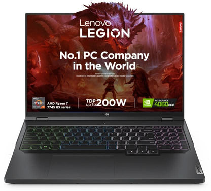 LENOVO LEGION PRO 5 AMD RYZEN 7 OCTA CORE 7745HX - (16 GB/1 TB SSD/WINDOWS 11 HOME/8 GB GRAPHICS/NVIDIA GEFORCE RTX 4060) 16ARX8 GAMING LAPTOP (16 INCH, ONYX GREY, 2.5 KG, WITH MS OFFICE)