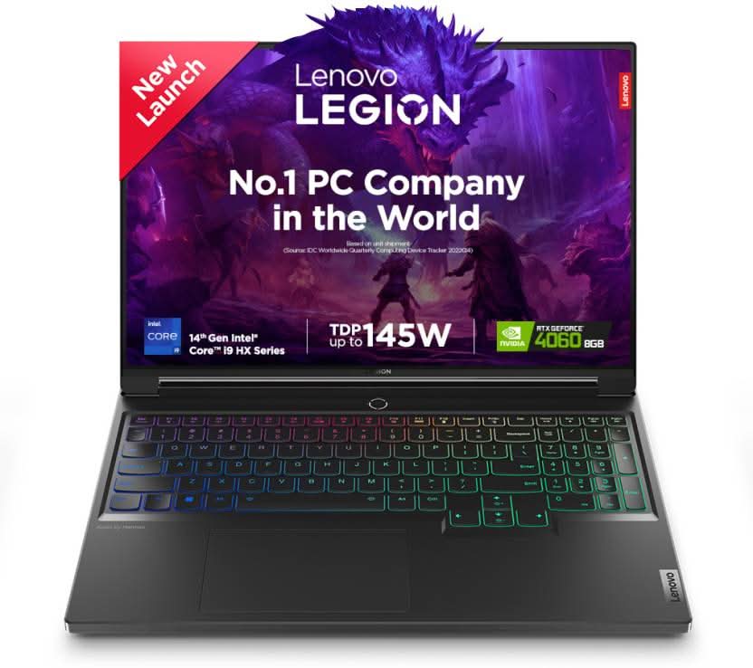LENOVO LEGION 7 INTEL CORE I9 14TH GEN 14900HX - (16 GB/1 TB SSD/WINDOWS 11 HOME/8 GB GRAPHICS/NVIDIA GEFORCE RTX 4060) 16IRX9 GAMING LAPTOP (16 INCH, ECLIPSE BLACK, 2.24 KG, WITH MS OFFICE)