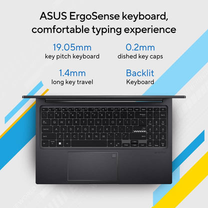 ASUS VIVOBOOK 15 OLED INTEL CORE I5 13TH GEN 1335U - (16 GB/512 GB SSD/WINDOWS 11 HOME) X1505VAU-LK543WS THIN AND LIGHT LAPTOP (15.6 INCH, INDIE BLACK, 1.70 KG, WITH MS OFFICE)