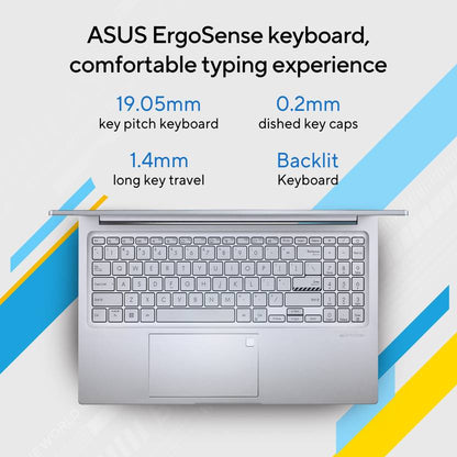 ASUS VIVOBOOK 15 OLED INTEL CORE I5 13TH GEN 1335U - (16 GB/512 GB SSD/WINDOWS 11 HOME) X1505VAU-LK544WS THIN AND LIGHT LAPTOP (15.6 INCH, TRANSPARENT SILVER, 1.70 KG, WITH MS OFFICE)