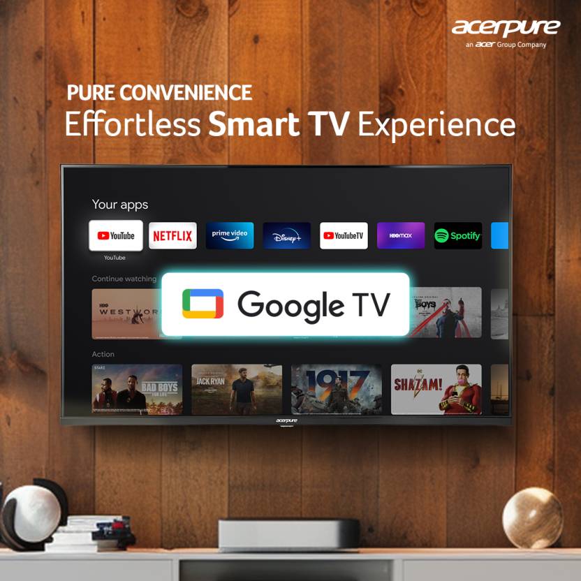 ACERPURE 126 CM (50 INCH) QLED ULTRA HD (4K) SMART GOOGLE TV (AP50UG51QEVTD)