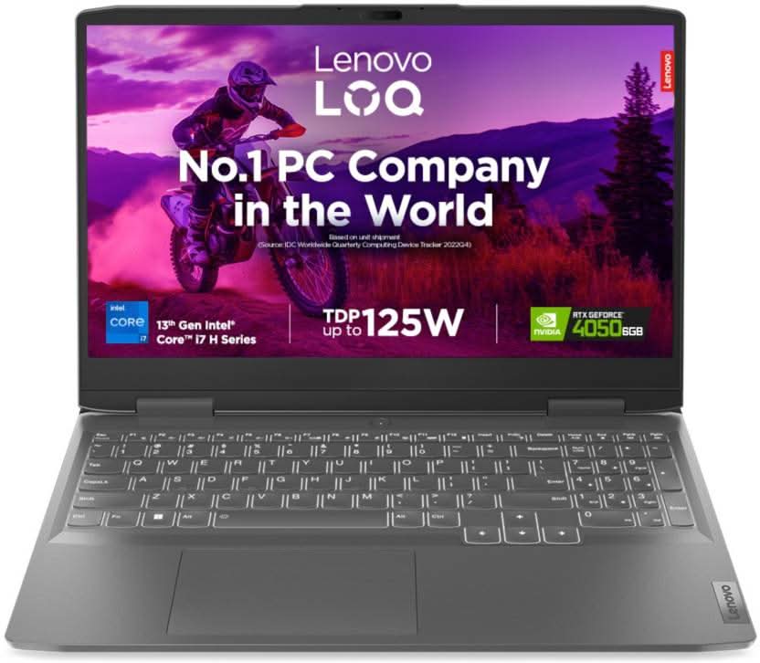 LENOVO LOQ INTEL CORE I7 13TH GEN 13620H - (16 GB/512 GB SSD/WINDOWS 11 HOME/6 GB GRAPHICS/NVIDIA GEFORCE RTX 4050) 15IRH8 GAMING LAPTOP (15.6 INCH, STORM GREY, 2.4 KG, WITH MS OFFICE)
