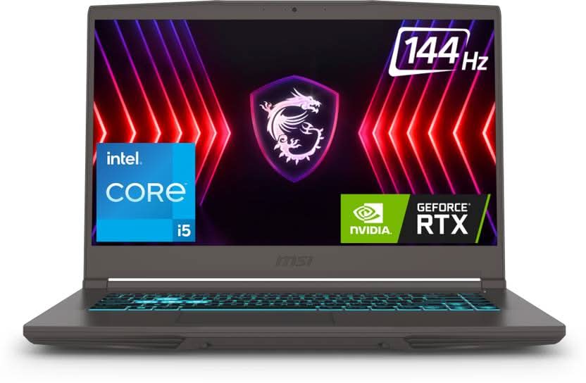 MSI THIN 15 INTEL CORE I5 13TH GEN 13420H - (16 GB/512 GB SSD/WINDOWS 11 HOME/6 GB GRAPHICS/NVIDIA GEFORCE RTX 3050/144 HZ) THIN 15 B13UDX-3223IN GAMING LAPTOP (15.6 INCH, COSMOS GRAY, 1.86 KG)