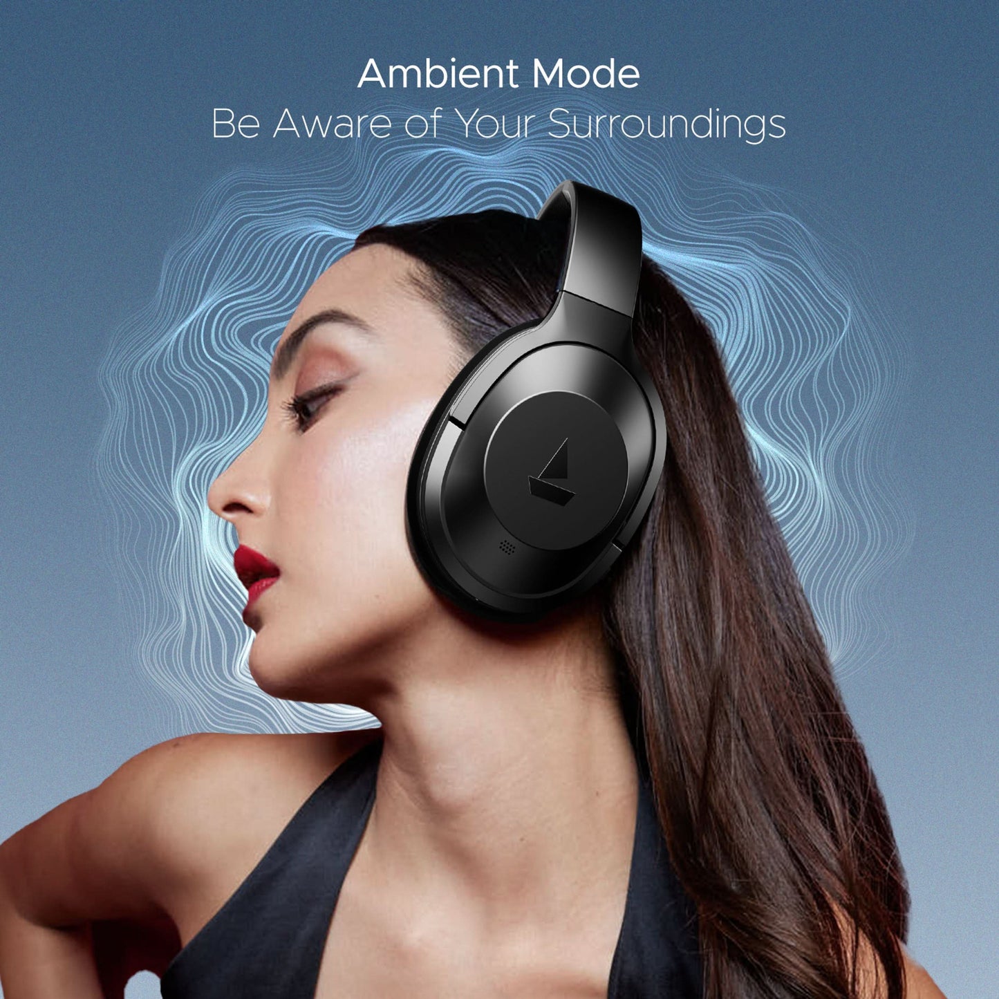 Boat Nirvanaa 751 ANC Hybrid Active Noise Cancellation Bluetooth Headset (Gunmetal Grey)