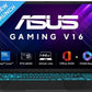 ASUS GAMING V16 V3607VU-RP550WS [CORE5-210H/16GB/512GB SSD/WIN11 HOME+MSO/16.0"/6GB-RTX4050 GRAPHICS/1 YEAR(S)/BLACK]