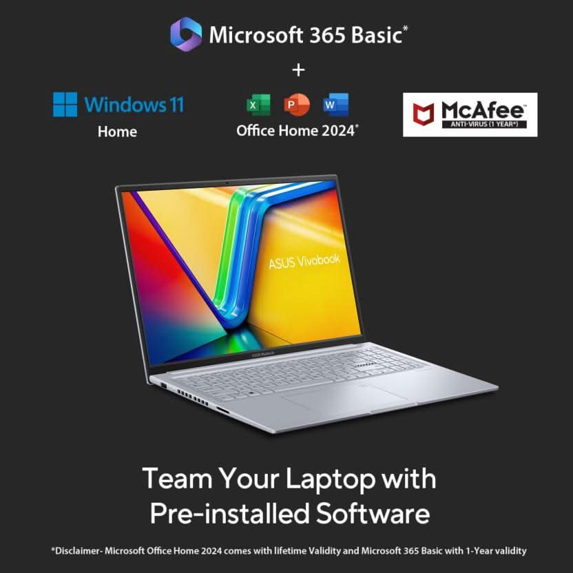 ASUS VIVOBOOK 16X K3605VC-RP413WS [CI5-13420H/16GB/512GB SSD/WIN11 HOME+MSO/16.0"/4GB-RTX3050 GRAPHICS/1 YEAR(S)/SILVER]
