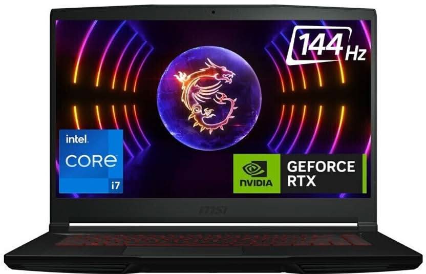 MSI GF63 INTEL CORE I7 12TH GEN 12650H - (16 GB/512 GB SSD/WINDOWS 11 HOME/8 GB GRAPHICS/NVIDIA GEFORCE RTX 4060/144 HZ) THIN GF63 12VF-663IN GAMING LAPTOP (15.6 INCH, BLACK, 1.86 KG)
