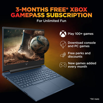 HP Victus AMD Ryzen 7 Hexa Core 7445HS - (16 GB/512 GB SSD/Windows 11 Home/6 GB Graphics/NVIDIA GeForce RTX 4050) 15-fb3130AX Gaming Laptop (15.6 Inch, Performance Blue, Chrome Logo, 2.29 Kg)