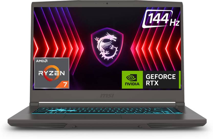 MSI THIN A15 B7UC-103IN 9S7-16RK11-103 [R7-7735HS/16GB/1TB SSD/WIN11 HOME/15.6"/4GB-RTX3050 GRAPHICS/2 YEAR(S)/GREY]
