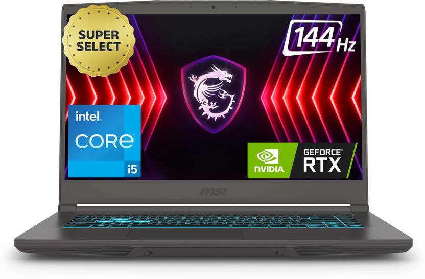 MSI Thin 15 Intel Core i5 13th Gen 13420H - (16 GB/512 GB SSD/Windows 11 Home/6 GB Graphics/NVIDIA GeForce RTX 3050/144 Hz) THIN 15 B13UDX-129IN Gaming Laptop (15.6 Inch, Cosmos Gray, 1.86 Kg)