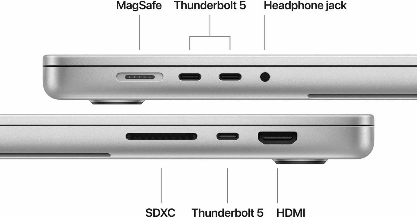 Apple 16-inch MacBook Pro M5 Pro chip with 18 core CPU and 20 core GPU, 48GB, 1TB SSD - Silver