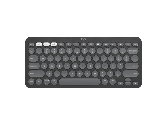 LOGITECH PEBBLE KEYS 2 K380S, MULTI-DEVICE BLUETOOTH WIRELESS KEYBOARD GRAPHITE