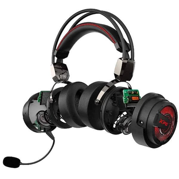 ADATA XPG Precog Red LED Wired 3.5MM / USB Gaming Headphone ( Black )