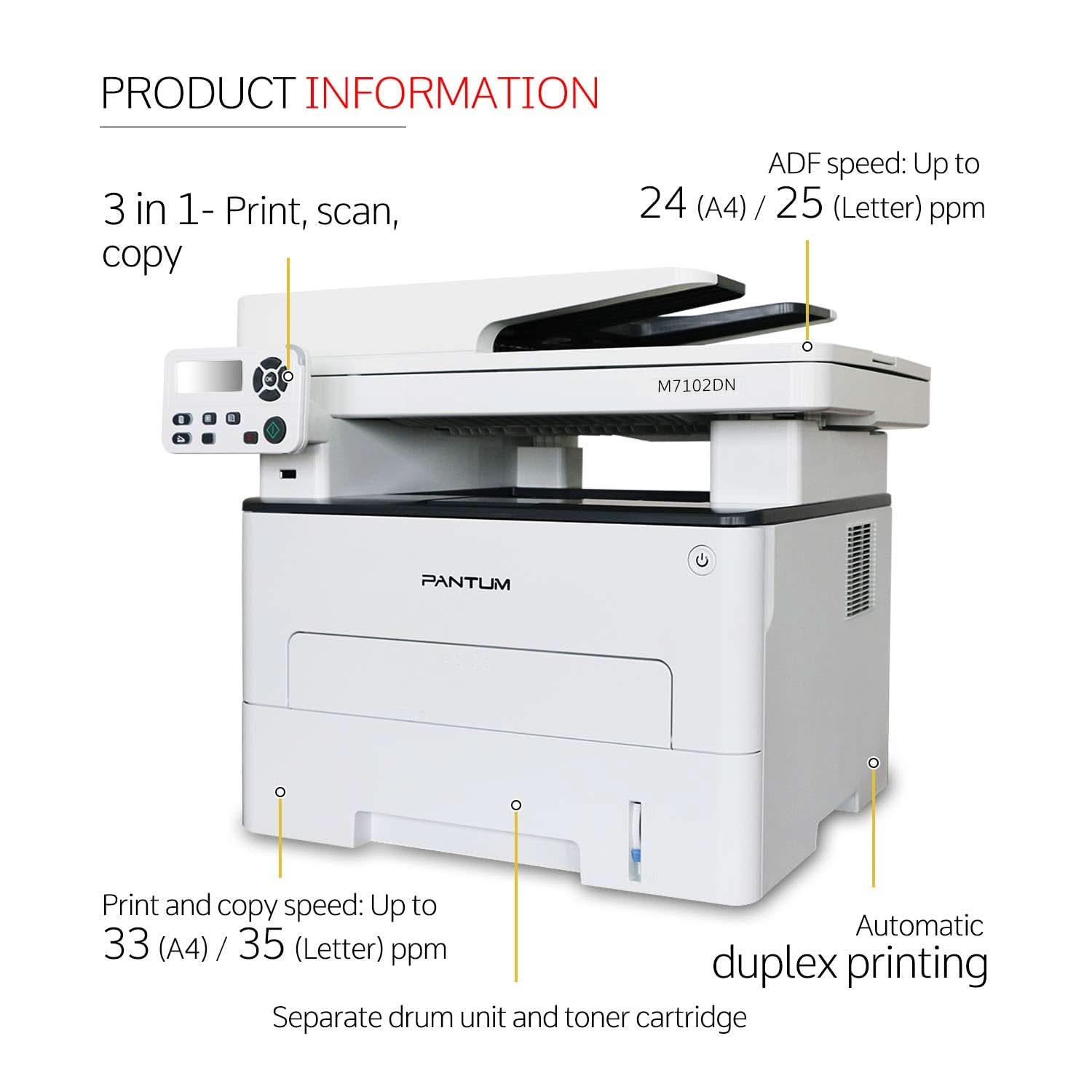 PANTUM M7102DN MULTIFUNCTION PRINTER