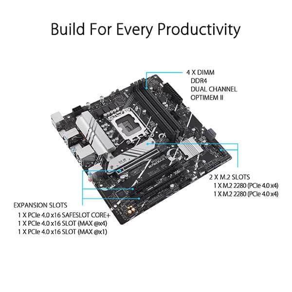 ASUS Prime B760M-A DDR4 Intel Motherboard