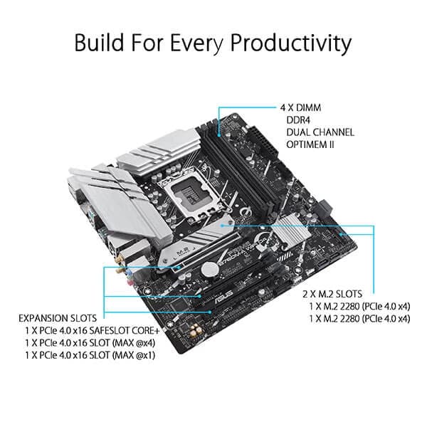 ASUS Prime B760M-A Wifi DDR4 Intel Motherboard