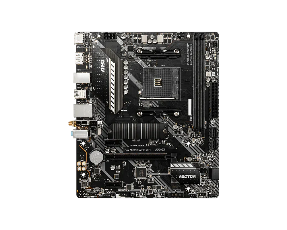 MSI MAG A520M Vector WiFi AM4 Micro ATX Motherboard