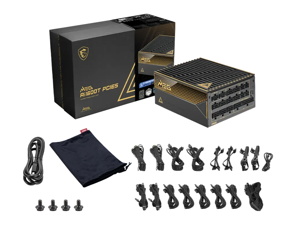 MSI MEG Ai1600T PCIE5 80 PLUS Titanium Power Supply