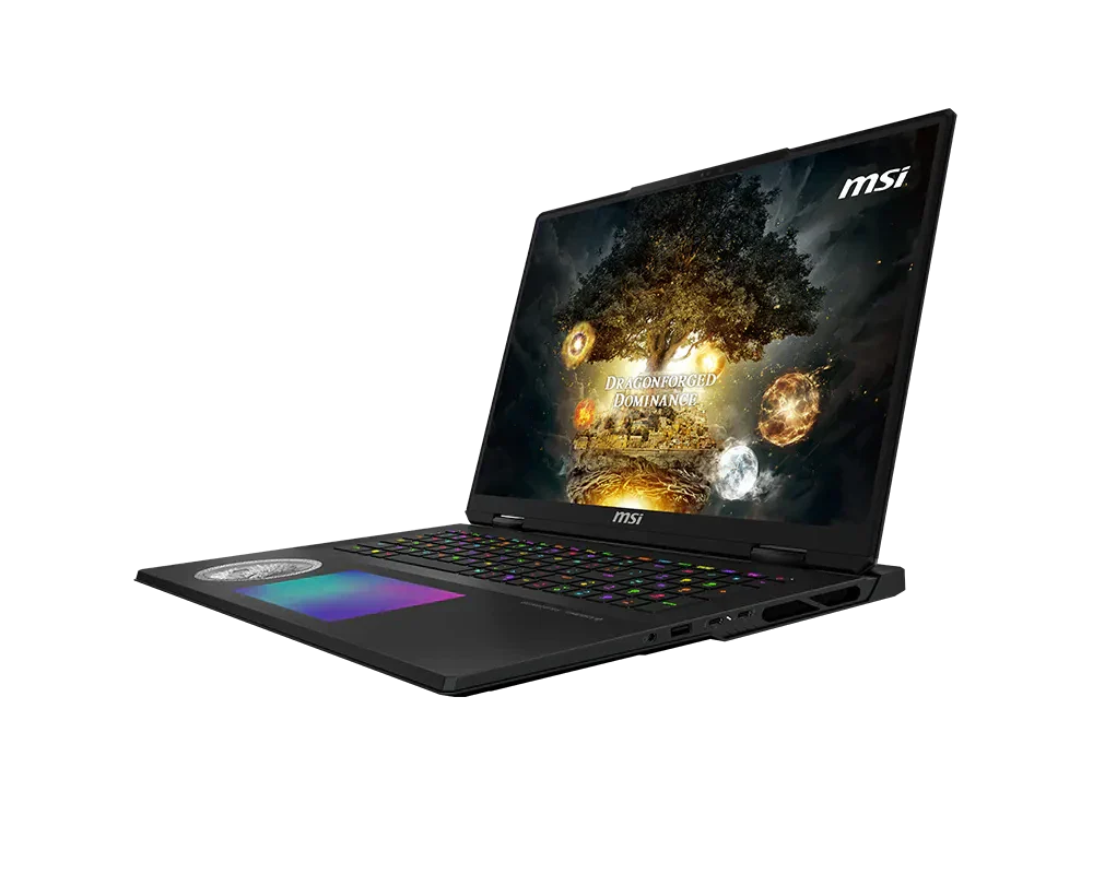 MSI TITAN 18 HX DRAGON EDITION AI A2WJ-1224IN [ULTRA9-290HX/96GB RAM/4TB SSD/WIN11 HOME/18.0" MINI LED 4K 240Hz/24GB-RTX5090 GRAPHICS/2 YEAR(S)/BLACK]