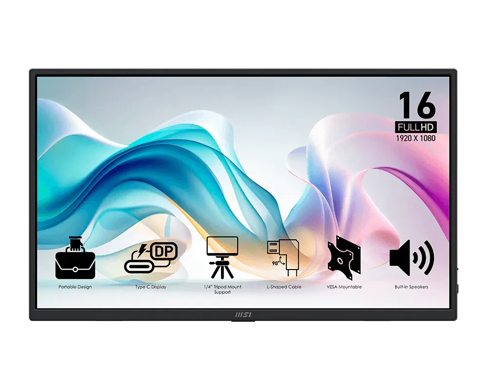 MSI PRO MP165 E6 15.6 Inch FHD IPS Panel Pro Monitor