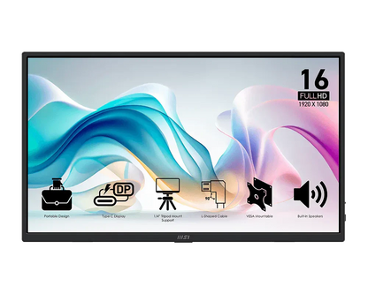 MSI PRO MP165 E6 15.6 Inch FHD IPS Panel Pro Monitor