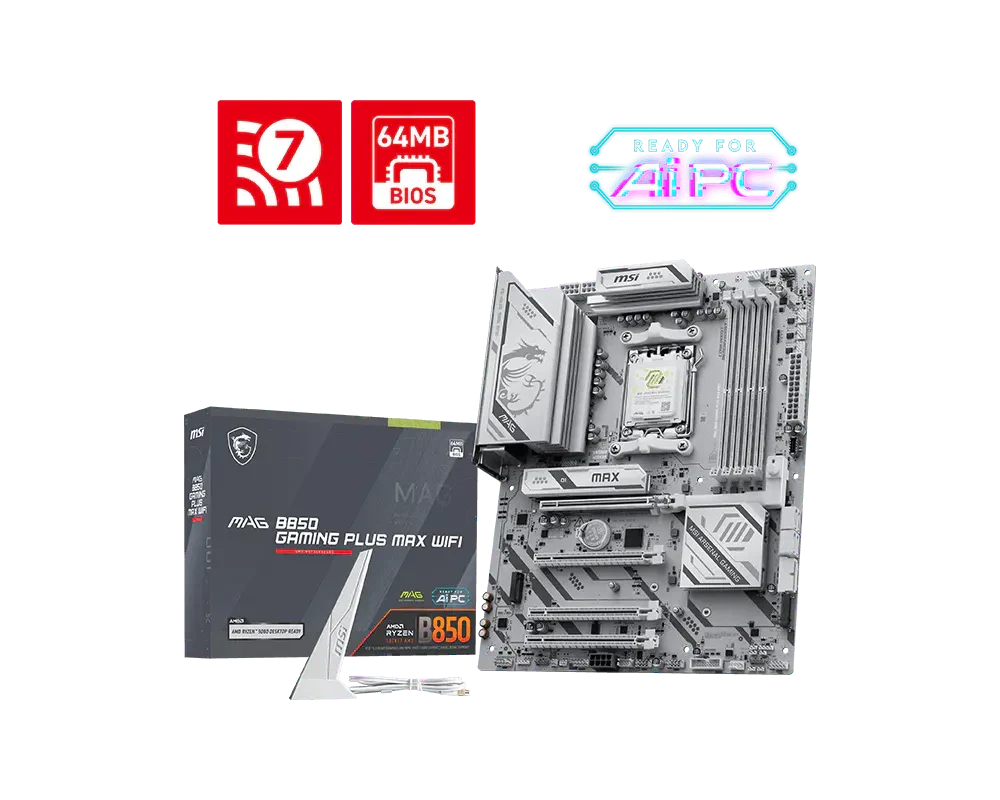 MSI MAG B850 GAMING PLUS MAX WIFI MOTHERBOARD