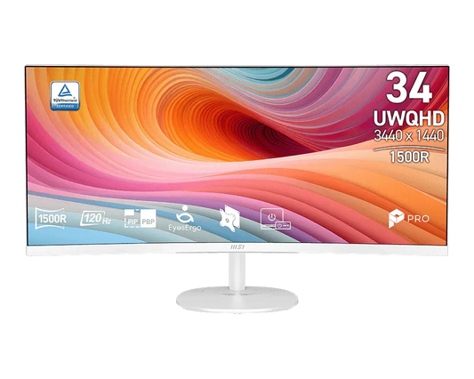 MSI PRO MP341CQW E12 White 34 Inch Business Monitor