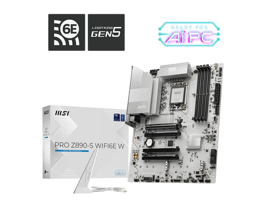 MSI PRO Z890-S WIFI6E White DDR5 LGA 1851 Motherboard