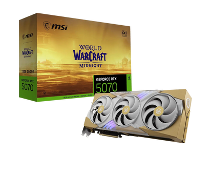 MSI GeForce RTX 5070 12G World of Warcraft MIDNIGHT LIGHT EDITION OC