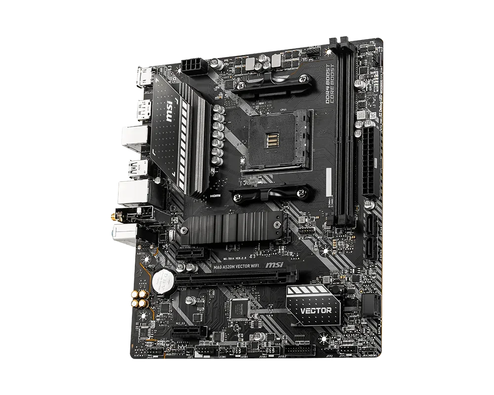 MSI MAG A520M Vector WiFi AM4 Micro ATX Motherboard