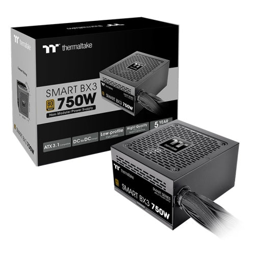 THERMALTAKE SMART BX3 750W 80PLUS BRONZE ATX 3.1 STANDARD POWER SUPPLY; NON-MODULAR; PS-SPD-0750NNFABD-3