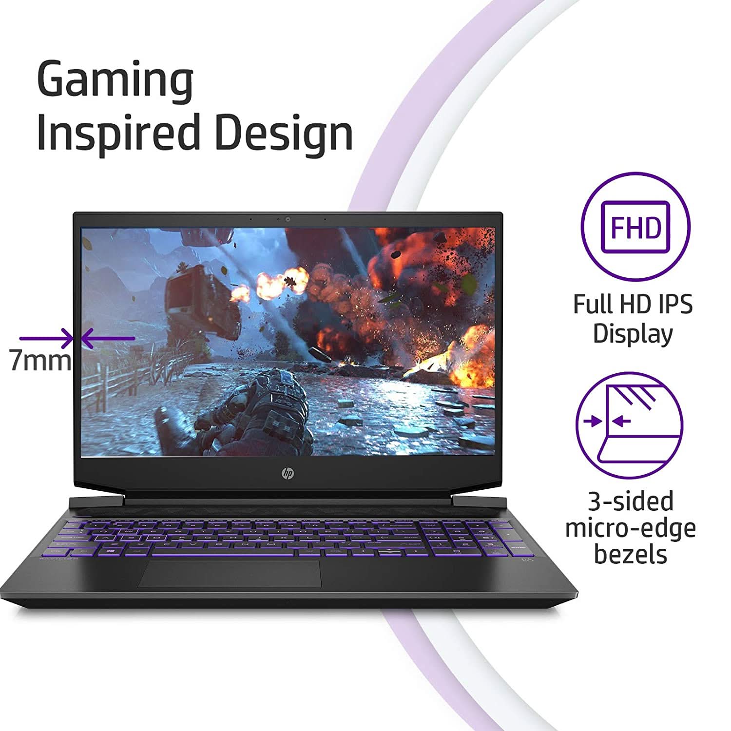 HP PAVILION GAMING RYZEN 5 15.6-INCH(39.6 CM) FHD GAMING LAPTOP (8GB/512GB SSD/144HZ/RTX 3050 4GB GRAPHICS/WINDOWS 10/MS OFFICE 2019/1.98KG), 15-EC2075AX, BLACK