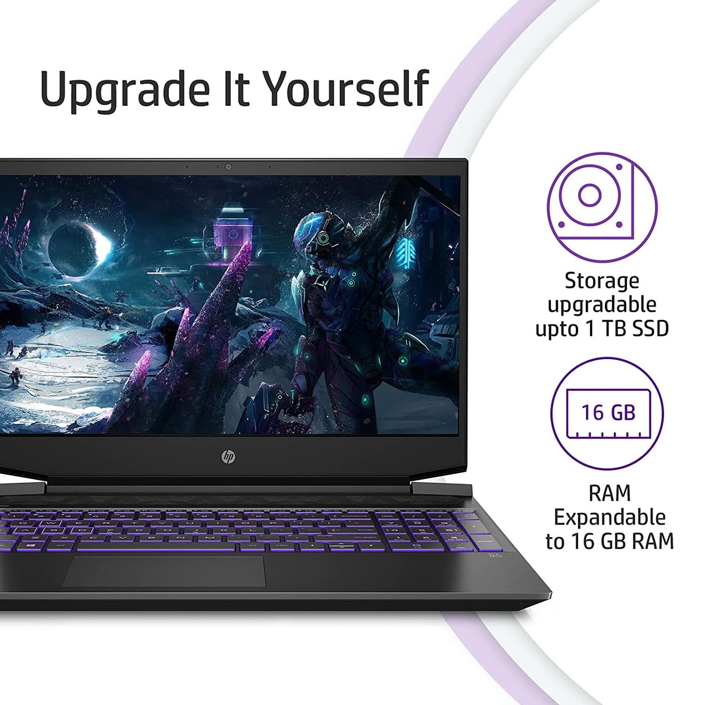 HP PAVILION GAMING RYZEN 5 15.6-INCH(39.6 CM) FHD GAMING LAPTOP (8GB/512GB SSD/144HZ/RTX 3050 4GB GRAPHICS/WINDOWS 10/MS OFFICE 2019/1.98KG), 15-EC2075AX, BLACK