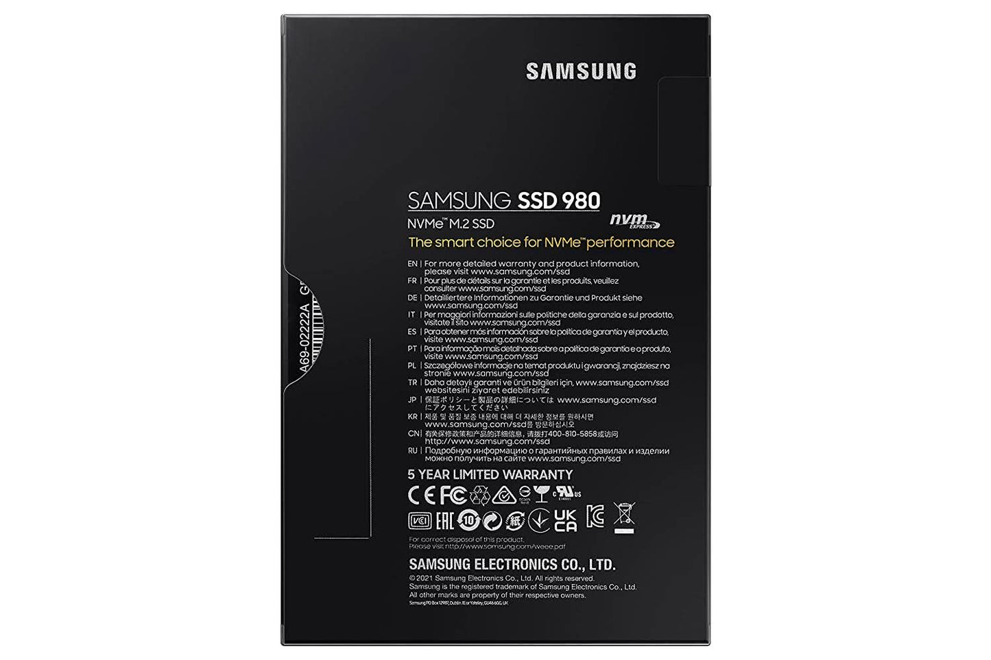 SAMSUNG 980 250GB NVME M.2 INTERNAL SSD