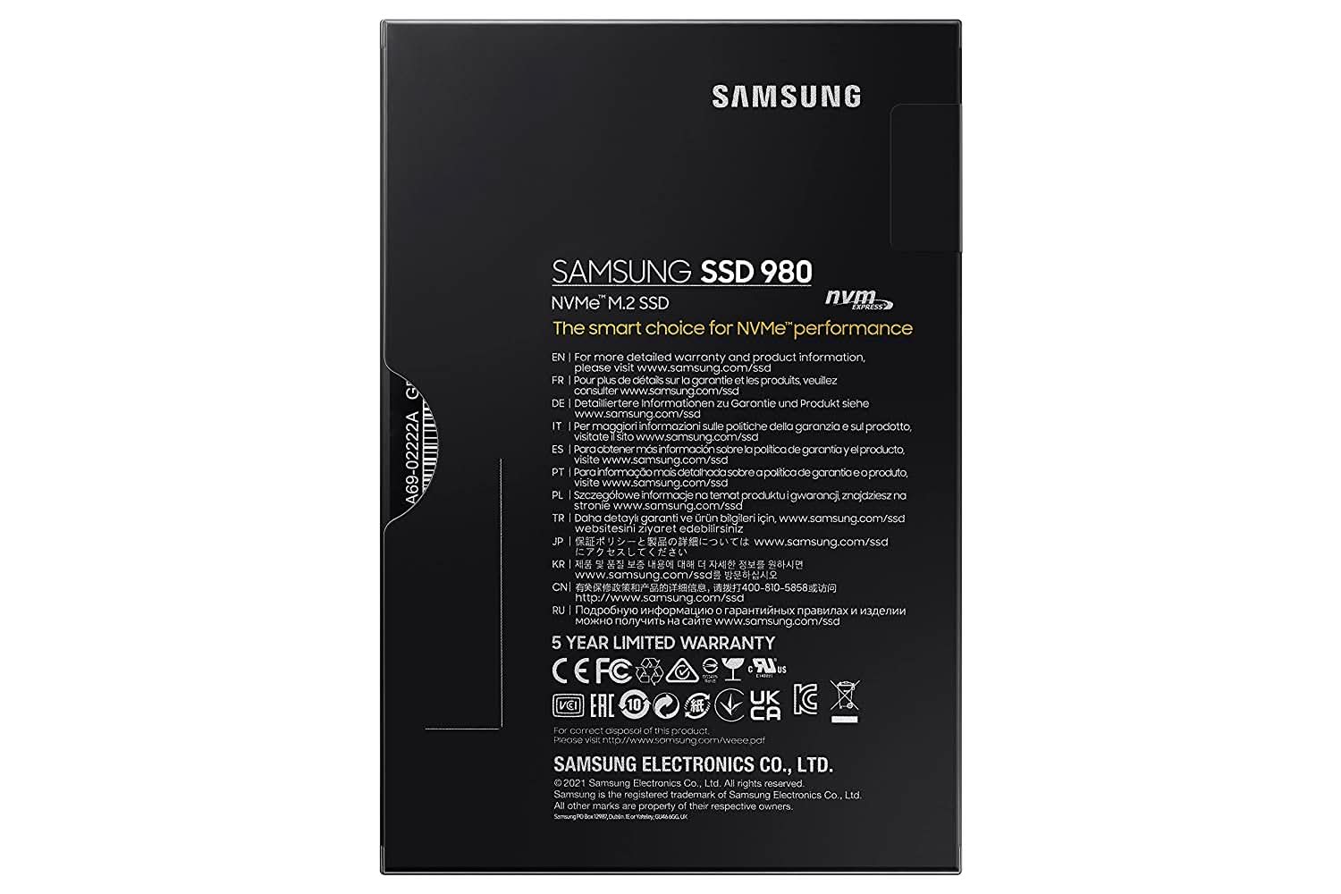 SAMSUNG 980 250GB NVME M.2 INTERNAL SSD