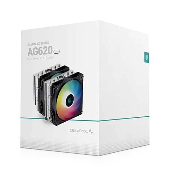 DEEPCOOL Gammaxx AG620 ARGB 120mm Dual Tower CPU Air Cooler (Black)