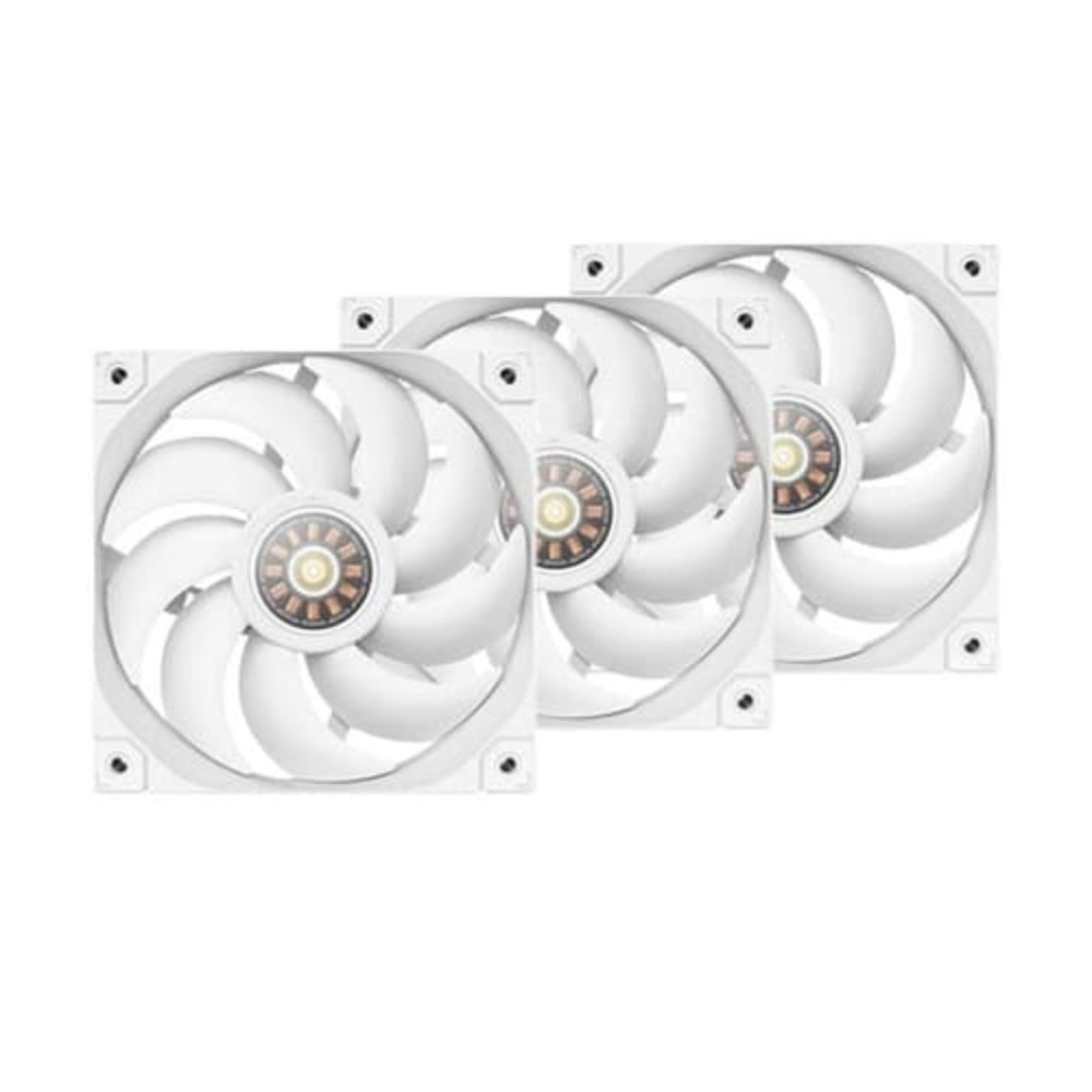DEEPCOOL FT12 Non-RGB Cabinet Fan (White) (Triple Pack)