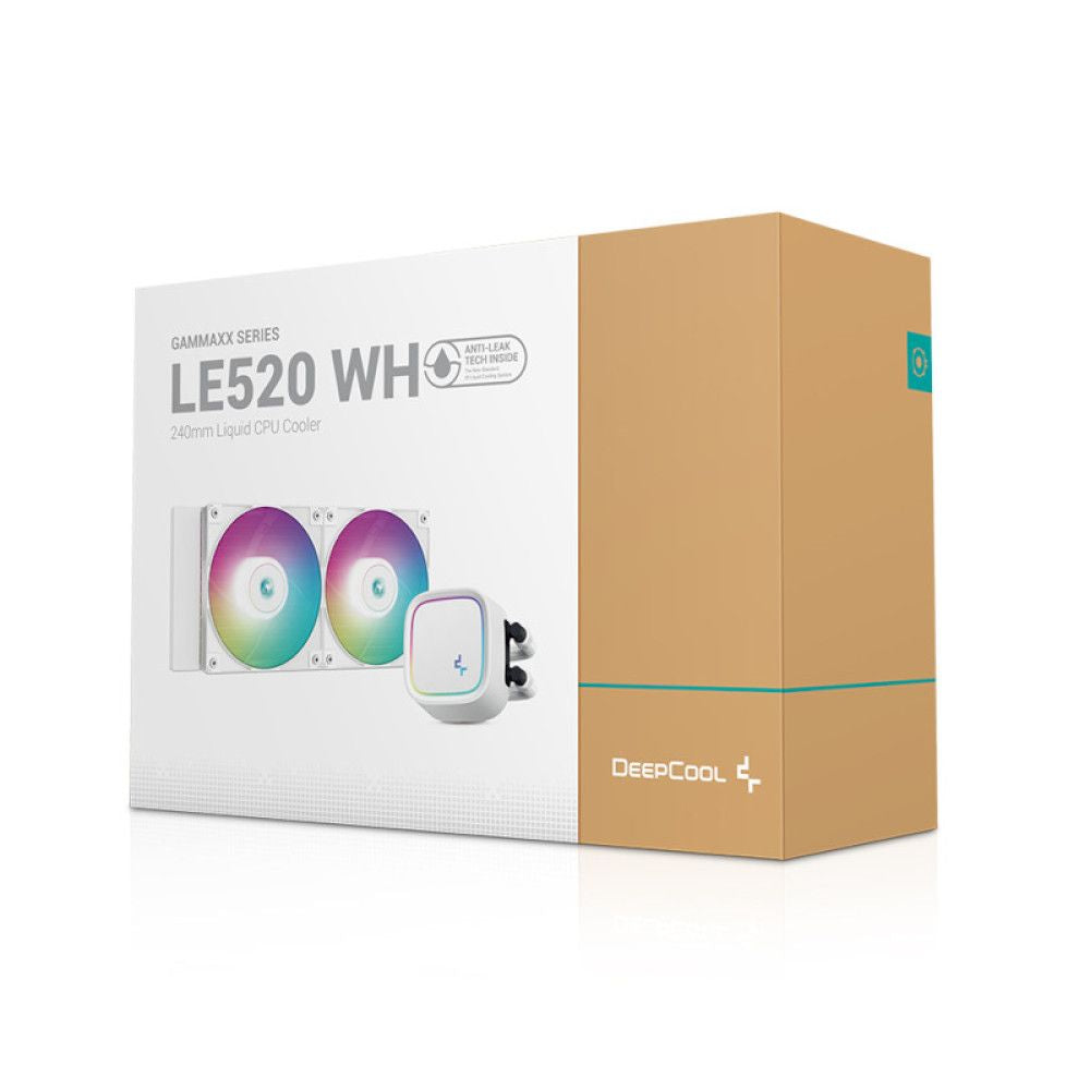 DEEPCOOL Gammaxx LE520 ARGB 240mm CPU Liquid Cooler (White)
