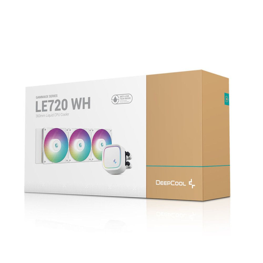 DEEPCOOL Gammaxx LE720 ARGB 360mm CPU Liquid Cooler (White)
