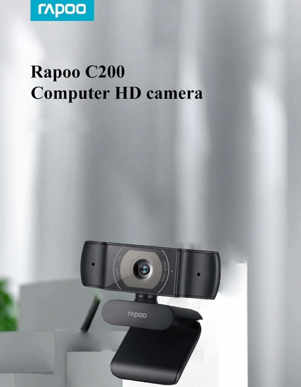 RAPOO C200 720P HD USB BLACK WEBCAM
