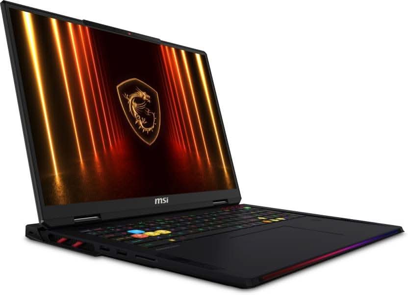 MSI RAIDER 18 HX AI INTEL CORE ULTRA 9 285HX - (64 GB/4 TB SSD/WINDOWS 11 HOME/16 GB GRAPHICS/NVIDIA GEFORCE RTX 5080/120 HZ) RAIDER 18 HX AI A2XWIG-255IN GAMING LAPTOP (18 INCH, CORE BLACK, 3.6 KG)
