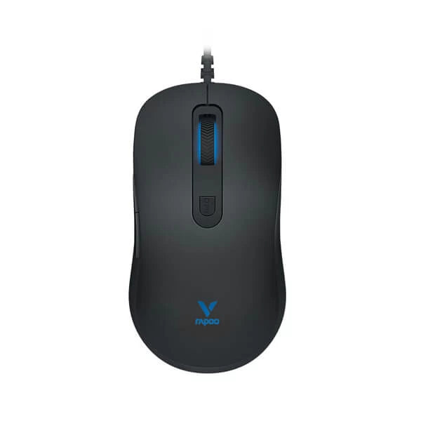 RAPOO V22 RGB Wired Ergonomic Gaming Mouse ( V22) ( 30000DPI / 7 Macro Button ) ( Black )