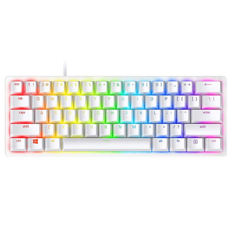 RAZER Huntsman Mini 60% RGB Optical Wired Gaming Keyboard ( Mercury ) ( Red Switch )