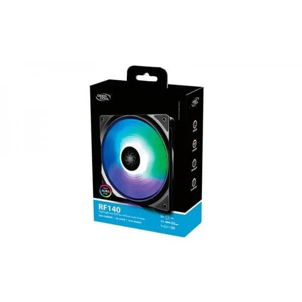 DEEPCOOL RF140 140mm RGB Cabinet Fan (Black) (Twin Pack)