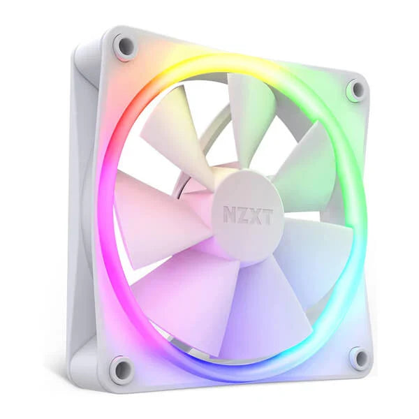 NZXT F120 RGB 120mm Cabinet Fans White (Single Pack)