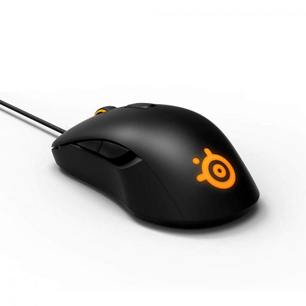 STEELSERIES Rival 105 Prism RGB Wired Ergonomic Gaming Mouse ( RIVAL-105 ) ( 4000DPI / 6 Macro Button ) ( Black)